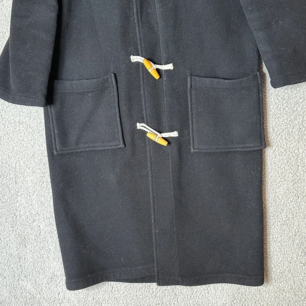 Vintage Orvis Womens M Duffle‎ Coat Wool Cashmere Plaid Lined Toggle England - Picture 4 of 16